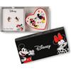 Peershardy Mickey & Minnie - Confezione regalo - Orecchini + Vassoio per piccoli oggetti