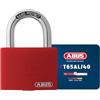 ABUS Lucchetto myLock T65AL/40 in Alluminio - Armadietto, Rosso | Corpo alluminio, arco acciaio temprato Nano Protect, doppio bloccaggio - ideale per palestre e scuole, livello sicurezza 5