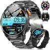 LIGE Smartwatch da uomo con luce LED/chiamate, batteria da 730 mAh per 30 giorni di utilizzo, impermeabile fino a 3 ATM, display HD AMOLED da 1,62, 119 modalità sportive, contapassi, orologio fitness