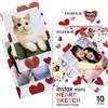 instax mini film 10 shot pack, bordo CUORI
