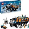 LEGO City Arctic Explorer Science Lab Truck Toy - Exploration Vehicle with Steering & Suspension - incl. a Snowscooter, 5 Minifigures & 3 Wolf Animal Figures - Gift for 8+ Year Old Boys - 60471
