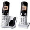 Panasonic Telefono cordless Panasonic Corp. DUO KX-TGC212SPS (2 pz.) Nero/Argento colorato