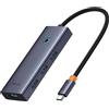 Baseus Hub Baseus UltraJoy 6-in-1, da USB-C a HDMI4K@60Hz, 4xUSB 3.0, 1xPD, 100W