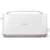 Philips Tostapane - Fessura Ampia, 8 Impostazioni, Scongelamento e Scalda Brioche Integrato, Antiscottature, Auto Spegnimento, Bianco (HD2590/00)