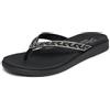 Skechers Meditation Luxe-Floral Embellished, Sandali Bassi Donna | Plantare imbottito in schiuma Luxe, supporto per arco confortevole, materiali vegani, decorazioni floreali con strass