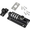 HMF Serratura a chiavistello 3591-02, chiavistello per porta con codice numerico a 4 cifre in lega di zinco, 12,2 x 4 x 4,8 cm, nero