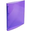 Exacompta - 51198E - 1 Raccoglitore Polipropilene Cristallo Rigato 0.5 mm Crystal Colours - 4 Anelli Tondi 15 mm - Dorso 20 mm - F.to Esterno 25x32 cm per A4 - 5 Colori Random