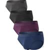 DAVID ARCHY Slip Boxer Uomo Modal con Patta Marsupio Separato Microfibra Multipack Mutande Funzione Doppie Tasche Intimo