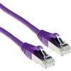 ACT Purple Cavo patch LSZH SFTP CAT6A da 1 metro, senza strappi, con connettori RJ45. Cat6a s/ftp lszh sng pl 1,00m (FB8701)