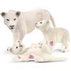 schleich 42505 Madre leone con piccoli, da 3 anni, Wild Life - figura di gioco