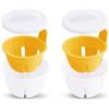 CLOVE Uovo in Camicia Microonde in Plastica Spessa Senza BPA Qualità Premium Cuoci Uova Cuociuovo in Camicia Microwave Egg Poacher per 2 Uova Lavabile in Lavastoviglie (giallo, singolo)