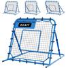 VEVOR Rete di rimbalzo di calcio, Quick Switch Angolo di Calcio Rebounder per il controllo, Passing Practice, Heavy-Duty Iron Frame & Rete PE, Semplice Installazione Ball Attrezzature di Allenamento
