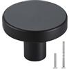 VEVOR Pomelli per Mobili, 10 Pezzi, Maniglie per Cassetti e Porte in Lega di Zinco, Pomelli Solidi a Forma di Fungo, Ferramenta per Armadietti con Viti per Bagno e Cucina, Nero, 32 mm
