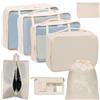 BillyBath Set di 8 Borse Per Abiti, Organizer Valigia, Set di Cestini da Appendere Per packing cubes, Organizer da Viaggio, Organizer Per Valigie, Organizer (Beige)
