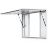 VEVOR Finestra per Camion di Cibo 1220x915 mm, Finestra Girevole Fino a 85° con 4 Finestre Scorrevoli e Porta con Tendalino e Gancio di Traino, Bianca, in Lega Alluminio e Vetro