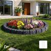 VEVOR Bordura per Giardino Effetto Pietra da 1190 mm, Recinzione Senza Bisogno di Scavo, Colore Nero Antracite, Sezione Singola da 6 Mattoni con 3 Picchetti, per Delimitazione Prati Aiuole Cortili