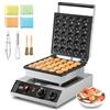 VEVOR Macchina per mini pancake olandesi da cucina commerciale, 25 Pezzi, Diametro 43 mm, Macchina per mini dorayaki, 1700 W, Controllo di temperatura tempo, per Cucina Commerciale, Feste, Evento