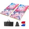 VEVOR VEOVR Set di Gioco Cornhole Portatile da Tavolo, Tavole Pieghevole da Gioco, Tavola da Lancio Portatile in Legno Massello, Gioco Cornhole con 8 Sacchetti Fagioli e Borsa, 1255 x 600 x 302 mm
