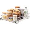VEVOR Estraibile Sottolavello da Cucina 292 x 419 x 63,5 mm, 1 Piano in Acciaio Cromato, Cestello Scorrevole per Cucina, Ripiano Carico max. 13 kg, Portautensili