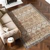 VEVOR Tappeto per Salotto 1829 x 2743 mm Lavabile, Tappeto da Interno per Soggiorno, Antiscivolo e Antistrappo, per Animali Domestici e Bambini, per Camera da Letto, Soggiorno, Marrone e Verde