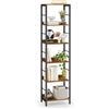 VASAGLE Libreria a 6 Ripiani, Scaffale Portaoggetti, 30 x 40 x 178 cm, Scaffalatura in Stile Industriale, per Soggiorno, Studio, Ufficio, Marrone Vintage e Nero Inchiostro LLS168KD01