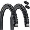 Ecovelo' 2 Copertoni 29 x 2.25 (57-622) + Camere d'aria america Pneumatici bici MTB 29 Pollici per Mountain Bike con protezione Antiforatura - Ideale per Percorsi Fuoristrada