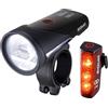 SIGMA Aura 100/Blaze Link (fissaggio a vite) | Funzione LINK | Set di luci per biciclette con funzione di collegamento |Luce posteriore con luce di stop integrata