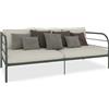 vidaXL Struttura letto divano letto Grigio Metallo 90×200 cm