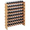 VEVOR Scaffale Autoportante Portabottiglie per Cucina per 72 Bottiglie 8 Ripiani, con Capacità di Carico Totale di 80 kg, Anti-oscillazione, Porta Bottiglie da Pavimento per Cantina, Bar