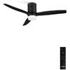 CREATE / WINDCALM NATURAL WOOD M/Ventilatore da soffitto con luce nero e telecomando / 40W, Temporizzatore, Ø132 cm, 6 velocità, 3 temperature di luce, funzione estate-inverno