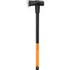 Fiskars Mazza spaccalegna (forgiata), 2 in 1: Ascia e martello | Lama in acciaio temprato/Manico in plastica rinforzata con fibra di vetro, Nero/Arancione, Standard, 92 x 26 x 8 cm, 1001705