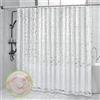 OTraki Tenda Doccia Antimuffa 240x200cm, 3D Frosted Traslucido Tenda Da Doccia Impermeabile 0.15mm di Spessore in Eva Lavabile Tende per Doccia da Bagno con Ganci
