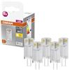OSRAM Stella PIN Lampada LED, G4-base vetro trasparente,Bianco caldo (2700K), 100 Lumen, sostituzione delle lampade 10W, non dimmerabile, 5-Confezione