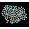100 Pezzi Naturale Bianco Opale di Fuoco Gioco Colore 4.00 MM Tondo Certificato