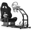 Marada Racing Simulator Cockpit Regolabile con Pedali Piattaforma di Montaggio per Logitech G25 G27 G29 G920 con sedile nero Simulatore di sterzo della cabina Pedali del volante non inclusi