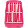 aqxreight Stendino per Biberon, Pieghevole, Portatile, per Biberon, per Viaggi a Casa, Dimensioni di Forme Rosa Rosse per l'alimentazione del Bambino con Materiali di qualità Alimentare Ecologica e