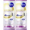 NIVEA LUMINOUS630 Skin Glow Instant Glow Siero viso altamente efficace e leggero per pelle luminosa e uniforme, cura del viso con tiamidolo, niacinamide e aloe vera (30 ml) (Confezione da 2)