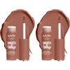 NYX Professional Makeup Rossetto Liquido, Tinta Labbra Matte, Tonalità Ultra-Vibranti, Con Burro di Karité e Burro di Cacao, Smooth Whip, Tonalità: Kitty Belly (Confezione da 2)