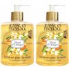 JEANNE EN PROVENCE - Gel per lavaggio delle mani - Profumo di fiori d'arancio - Bottiglia pompa da 500 ml - 95% ingredienti naturali - Prodotto in Grasse (Confezione da 2)
