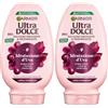 Garnier Ultra Dolce Idratazione d'Uva, Balsamo Idratante & Rigenerante, Per Capelli Disidratati, Districa, Idrata e Ridona luminosità, Con Acqua d'Uva e Olio di Vinaccioli, 250ml (Confezione da 2)