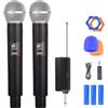 GOEDCH Karaoke, microfono senza fili, ricaricabile, dinamico a mano, cancellazione del rumore, doppio sistema dinamico in metallo, per karaoke, canto, feste, matrimoni, DJ, discorsi