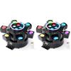 Yespick 180W Teste Mobili RGBW LED Moving Head,6 Bracci Luce DJ Palco con Telecomando,DMX512 Beam Luci da Discoteca Stroboscopica per Festa Disco Bar Club Matrimonio,Luci Illuminazione Palcoscenico,2 PCS