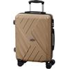 BERTOO ENM Bagaglio a mano 40 L - Valigia rigida da cabina 55x40x20 cm in ABS, champagne, 4 ruote girevoli e lucchetto a combinazione, per Ryanair, Wizz Air, easyJet