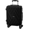 BERTOO ENM Bagaglio a mano 40 L - Valigia rigida da cabina 55x40x20 cm in ABS, nero, 4 ruote girevoli e lucchetto a combinazione, per Ryanair, Wizz Air, easyJet
