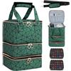 mumisuto Porta Smalti Organizer,Contenitore per unghie di grande capacità per 60 Flaconi di smalto e 1 lampada LED per unghie, Organizer per Unghie,3 Ripiani Scatola da Viaggio Per Smalti per Nail Art