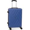 BERTOO Valigia rigida da viaggio Taglia L in ABS, 67 l, blu, con serratura a combinazione