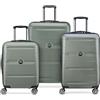 DELSEY PARIS - COMETE PLUS - Set di 3 valigie rigide 55cm/ 67cm/ 77cm - Iguana