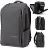 Gomatic Zaino Laptop Tech 24L - Espandibile a 30L - Zaino Antifurto, Impermeabile, 20+ Tasche, Porta Laptop, Organizer Cavi, Tasca Bottiglia Magnetica, Viaggio e Business - Nero