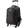 star cloud StarCloud - Zaino grande con 4 ruote, 50,8 cm, per viaggi e pendolari, bagaglio a mano, 22 x 14 x 9 cm, approvato dalle compagnie aeree, nero, Carry on 20-Inch, Zaino con 4 ruote