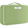 HCFGS Borsa da Trucco, pochette trucchi, Beauty Case da Viaggio Donna Borsa da Toilette, organizer per cosmetici per donne e ragazze[con porta pennelli e astuccio staccabile] (Verde)
